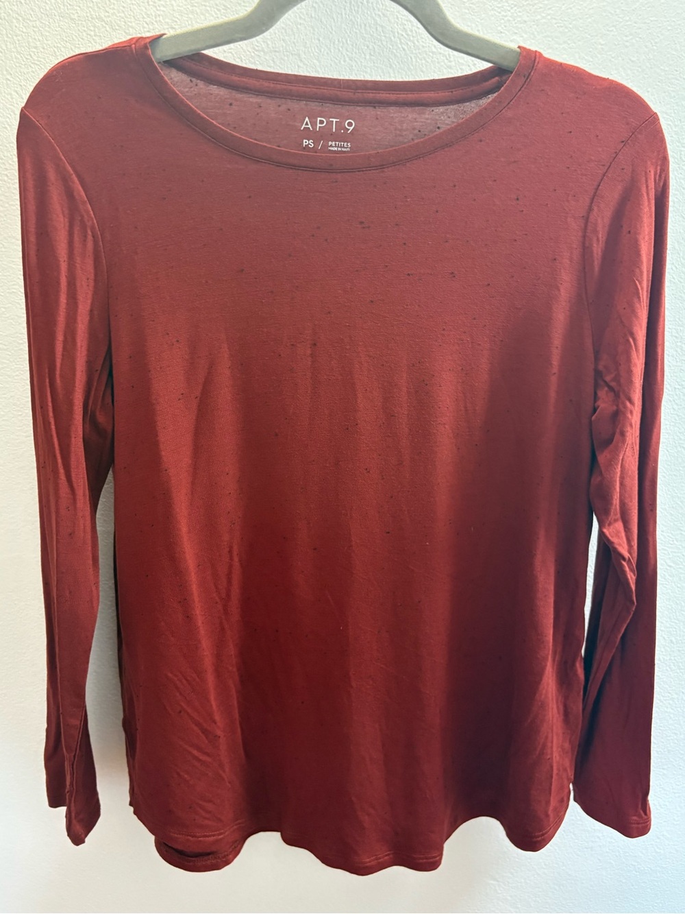Apt. 9 Rust Long Sleeve T-shirt PS